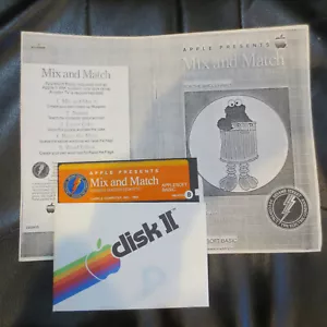 Apple II: MIX & MATCH - 5.25" Diskette & Instructions; 680-0165-B - Picture 1 of 1