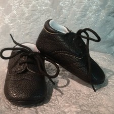 **FREE SHIPPING** Baby PU Leather Black Lace-up Shoes