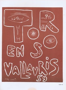 Pablo Picasso, Toros En Vallauris Bullfight 1959 Vintage Poster 1964 Platesigned - Picture 1 of 3