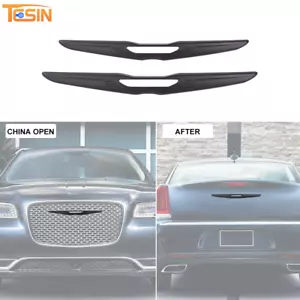 Matte Black Front Rear Logo Badge Cover Trim Kit For Chrysler 300 15+Accessories - Picture 1 of 11