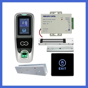 Facial+fingerprint access control system kit PSU/280KG magnetic lock/exit button - Picture 1 of 23