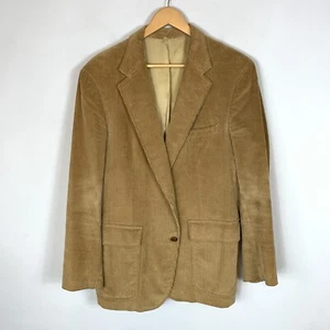 VTG Hunter Haig Mens 42 Caramel Brown Corduroy Sport Coat Blazer See Description - Picture 1 of 10