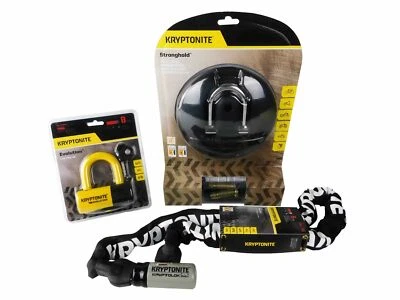 Kryptonite Stronghold with E4 Yellow Disc Lock and 912 4ft Integrated Chain - Image 1 of 4
