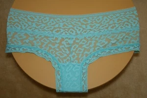 Lacy Blue Hipster w Small Loop Fringe On Waistband Size XS - Picture 1 of 2