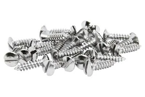 #4 x 1/2" (12mm) Slotted Pickguard/Backplate screws for Fender guitars Chrome - Picture 1 of 1