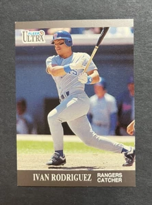 1991 Fleer Ultra Update RC Ivan “Pudge” Rodriguez Texas Rangers #U-58 Rookie - Picture 1 of 2