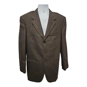 Phat Farm 3-Knopf Herren 100% Wolle Anzug Sakko Blazer, Schwarz, Vintage, 39R - Bild 1 von 18