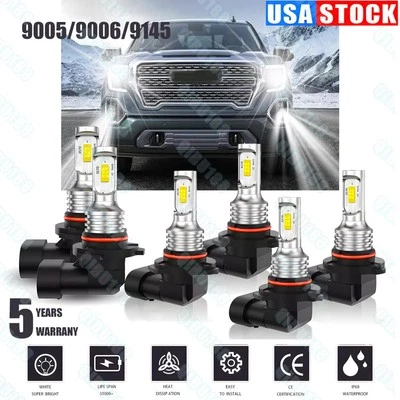 Faros antiniebla LED A para GMC Sierra 1500 2500 HD 2003-2006 Foto 1 de 4