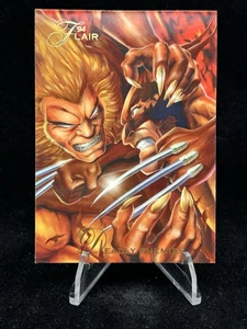 SABRETOOTH VS WOLVERINE Deadly Enemies 1994 Marvel Universe ‘94 Flair #53 MCU - Picture 1 of 12