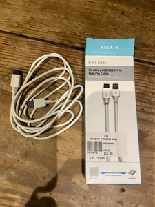 Belkin 1.8m FireWire 9 to 6-Pin 800/400 Cable for External HDD & Macbook Pro - Picture 1 of 3