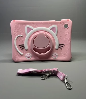 Silicone Case Cover Stand Cute Cat Design For Samsung Glaxy Tab A8 10.5 in 2021 - Image 1 of 4