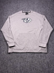 Nashville Predators Sweatshirt Mens XL Gray NHL Hockey Adidas Pullover - Picture 1 of 8