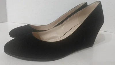 Zapatos de salón Nine West para mujer 8 M NEGROS de cuero gamuza con cuña Foto 1 de 4