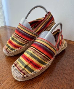 Cousu Main French Canvas Espadrilles Shoes Flats Artisanat Francais - UK 6.5 - Picture 1 of 11