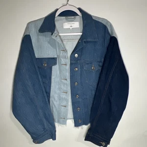 7 FOR ALL HUMANITY x MARQUES ALMEIDA Mujer Chaqueta Denim Dobladillo Crudo Grande Y2K Nueva Con Etiquetas - Imagen 1 de 7