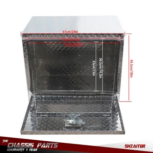 24" X17"X18" Aluminum Truck Bed Tool Box Trailer Storage Heavy Duty Toolbox - Picture 1 of 14