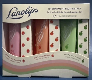 Lanolips 101 Ointment Fruities Trio: Strawberry, Peach, Green Apple Full Size - Picture 1 of 1