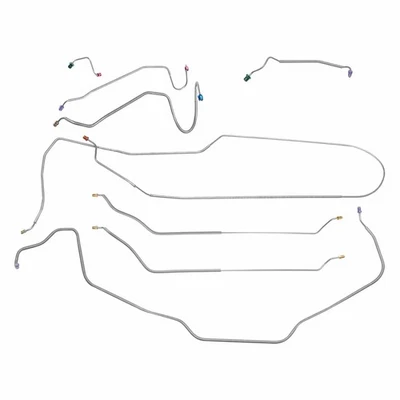 1969 Conv Chevrolet Man Disc Chevelle Malibu conjunto de linha de freio kit tubos de aço inoxidável - Imagem 1 de 4