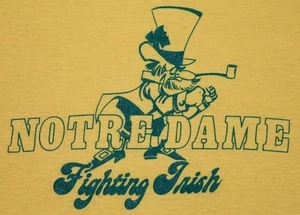 XS * thin vtg 70s NOTRE DAME Fighting Irish t shirt * 25.113 - Picture 1 of 4