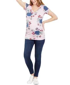 Motherhood Maternity Ruched T-Shirt NEW WITH TAGS SIZE LARGE - Picture 1 of 3