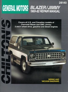 Chilton Repair Manual: Chevrolet Blazer & GMC Jimmy, 1969-1982. - Picture 1 of 1