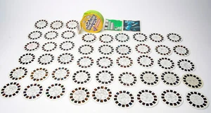 View Master Random Reels Lot x48 & Case Cartoons Random, TMNT, He-Man, G.I. Joe - Picture 1 of 23