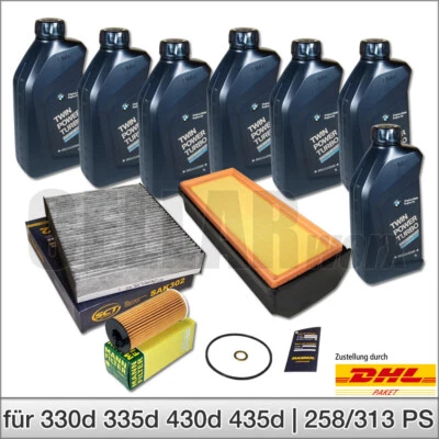 BMW 3er F30 F31 F34 330d 335d 4er F32 F33 F36 430d 435d Inspektionspaket 5W30 Öl - Bild 1 von 2