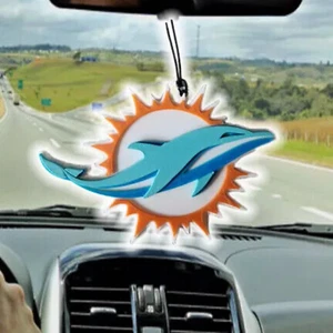 Adorno de espejo retrovisor de los Miami Dolphins - Accesorio oficial de auto para fanáticos de la NFL - Imagen 1 de 2