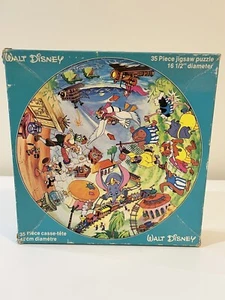 Vintage Walt Disney 35 Piece Circular Round Puzzle Waddingtons Dumbo Pinocchio - Picture 1 of 8