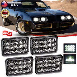 4X DOT 4x6" LED Halo Headlights Hi/Lo Sealed Beam Kit For Pontiac Trans Am Truck - Bild 1 von 12