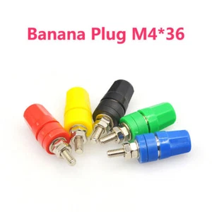 M4*36 Banana Plug 4mm Lantern Socket Terminal Solder Screw Test Connector Audio - Picture 1 of 9