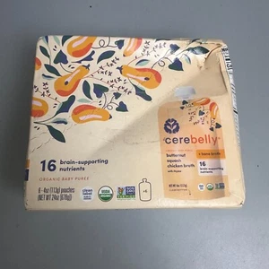 Cerebelly Butternut Squash & Chicken Bone Broth Puree 6 4oz pkgs exp 10/25 - Picture 1 of 7