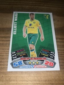 Elliott Ward Norwich City Match Attax 2011/12 Football Card