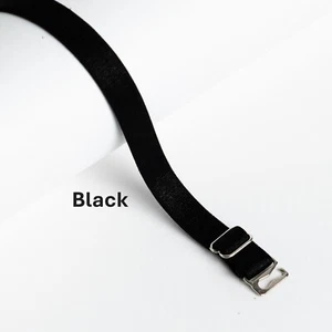 CORREAS SUJETADOR DE REPUESTO NEGRAS - AJUSTABLES - 1CM ANCHO - 2 PARES - Imagen 1 de 3
