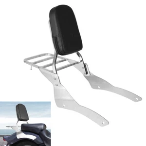 Motorcycle Sissy Bar Backrest with Luggage Rack For V Star Yamaha XVS400 98-18 - Picture 1 of 7