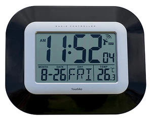 Radio Controlled Wall Clock or Desk Clock Large LCD UK & Ireland Version - Picture 1 of 12