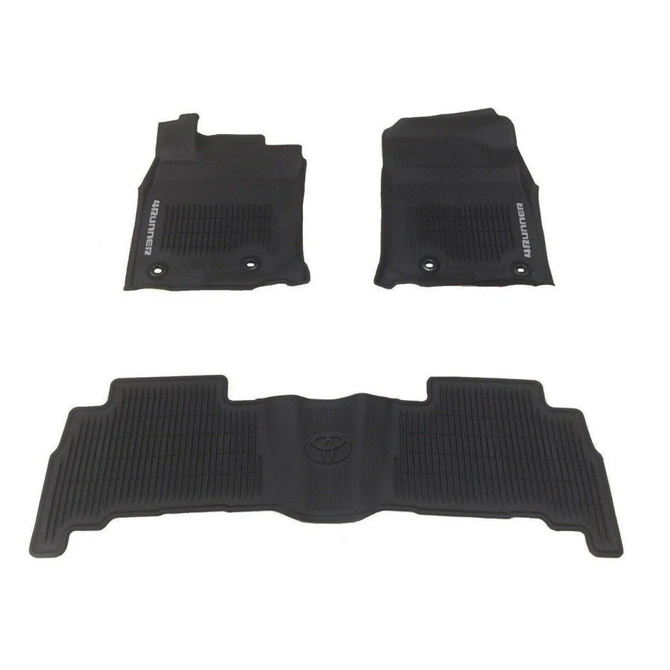 NUEVO Alfombrilla de revestimiento de piso para Toyota 4Runner goma negra para todo tipo de clima genuina OEM Foto 1 de 1