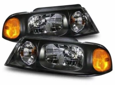 PAR DE FAROS DELANTEROS LINCOLN NAVIGATOR 1998-2002 NEGROS NUEVOS Foto 1 de 3