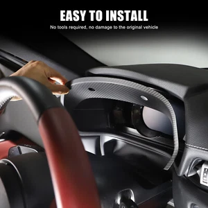 Matt Dry Carbon Car Instrument Upper Panel Trim Cover For Toyota Supra 2019-2022 - Picture 1 of 11