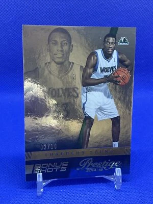 2014-15 Panini Prestige Plus Thaddeus Young Parallel Bonus Shots Oro/10 Lobos Foto 1 de 4