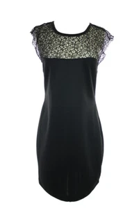 Kiind Of Black Lace Scuba Dress M - Picture 1 of 3