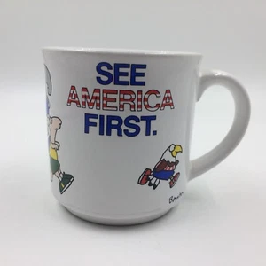 Taza Sandra Boynton de colección See America First Marathon 4 de julio Juegos Olímpicos - Imagen 1 de 5