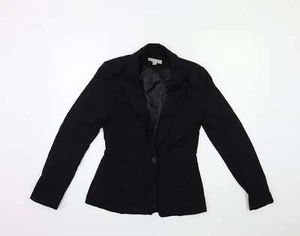 H&M Womens Black Polyester Blend Blazer Size 6 - Picture 1 of 12
