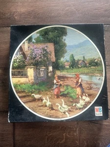 Vintage 1968 “Lilac Time" MB Dorset 500 Pc Round Jigsaw Puzzle Complete - Picture 1 of 2
