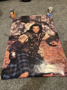 1996 Highlander TV Series Poster Adrian Paul Duncan Macleod Kilt 24x36 Rare - Picture 1 of 9