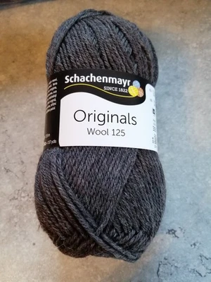 Schachenmayr Originals Wool 125 500g anthrazit 100% Schurwolle Originalverpackt - Bild 1 von 4