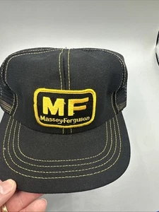 Massey Ferguson Patch Trucker Hat Swingster Made USA Cap Farming Ag black yellow - Picture 1 of 12