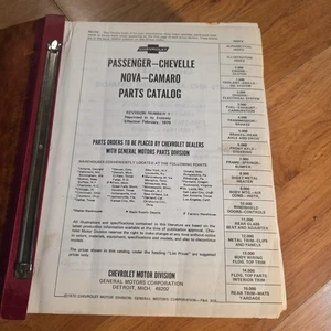 1962-1969 Passenger Chevrolet Chevelle Camaro Nova Parts Book Catalog Manual - Bild 1 von 7