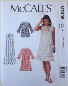 McCalls 7408 Misses Tunics Dresses Sewing Pattern Sz 4-14 XS-S-M - Picture 1 of 1