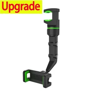 360° Car Rearview Mirror Rotation Adjustable Phone Holder Mount Multifunction - Picture 1 of 8